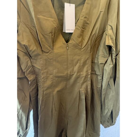 Andrea Iyamah | NIA CULOTTE OLIVE JUMPSUIT - Picture 9 of 10